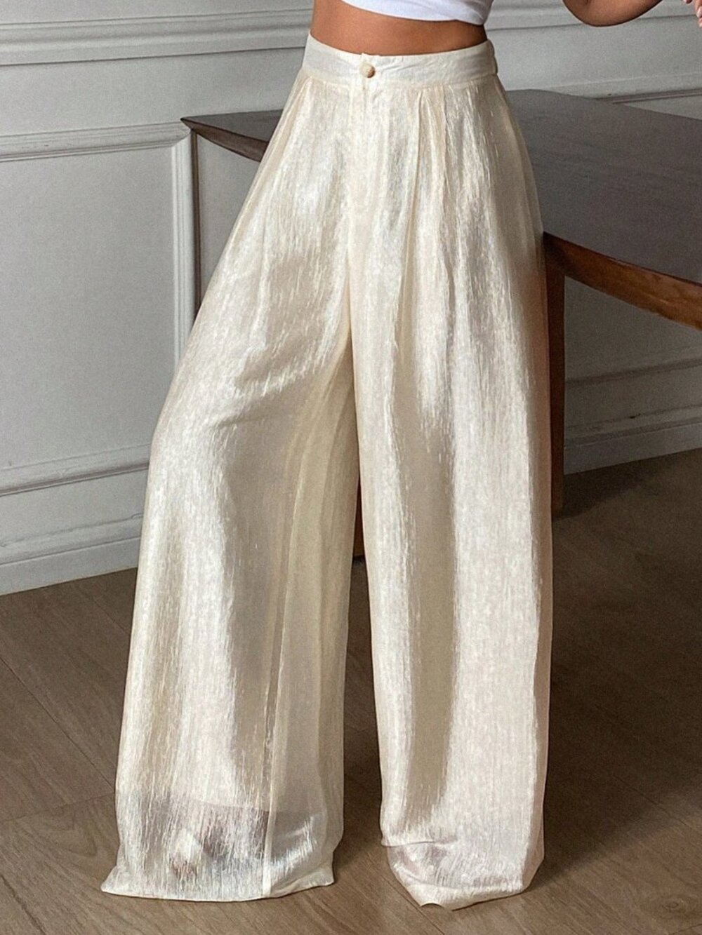 Apricot Casual Women's Loose Wide Leg Pants - Picture 6 of 7